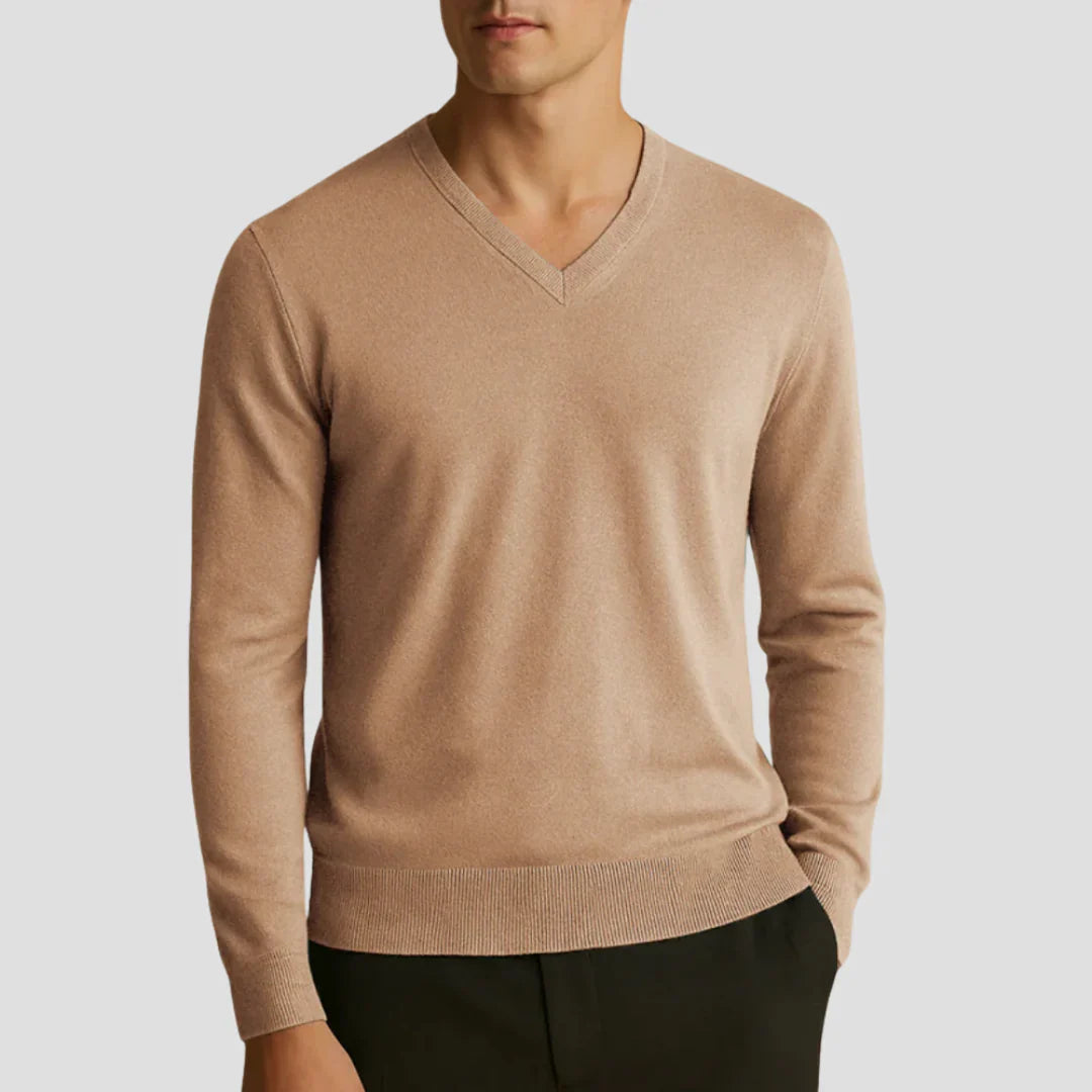 Men Classic V-Neck Knit Sweater