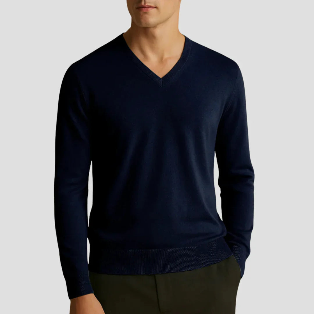 Men Classic V-Neck Knit Sweater