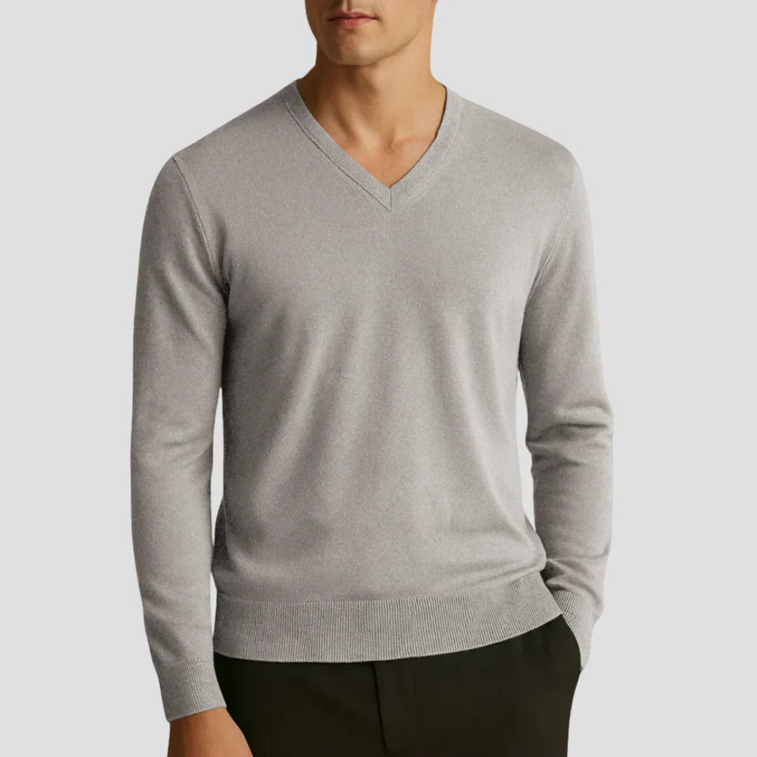 Men Classic V-Neck Knit Sweater