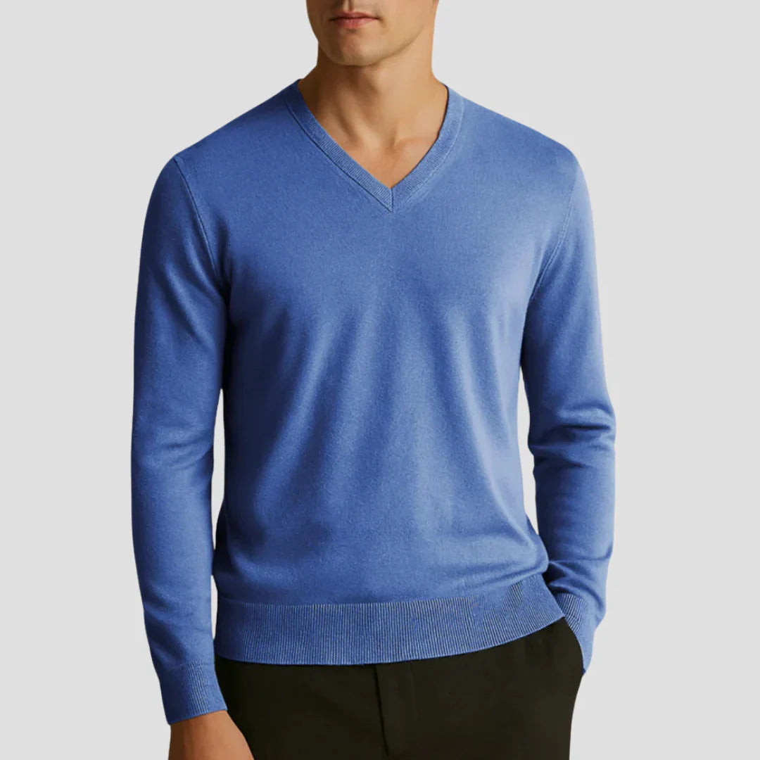 Men Classic V-Neck Knit Sweater