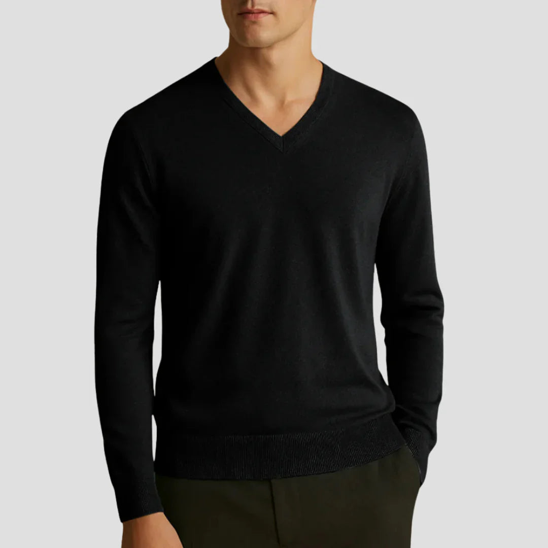 Men Classic V-Neck Knit Sweater