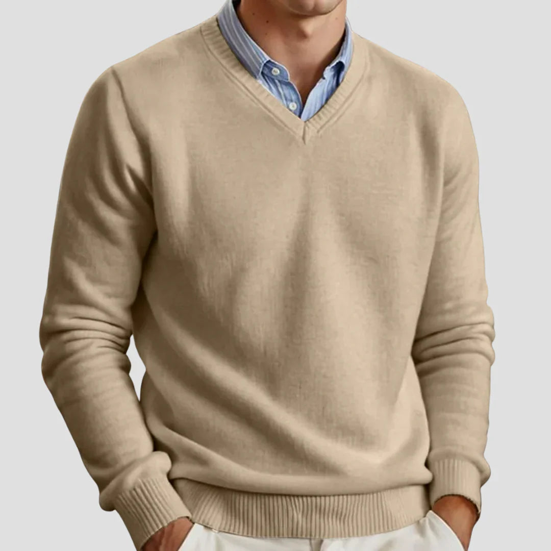 Men Classic V-Neck Knitted Sweater
