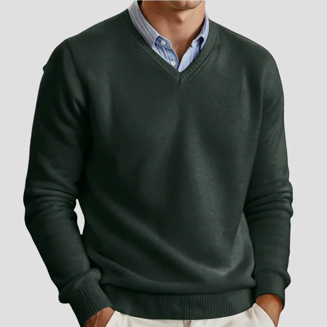 Men Classic V-Neck Knitted Sweater