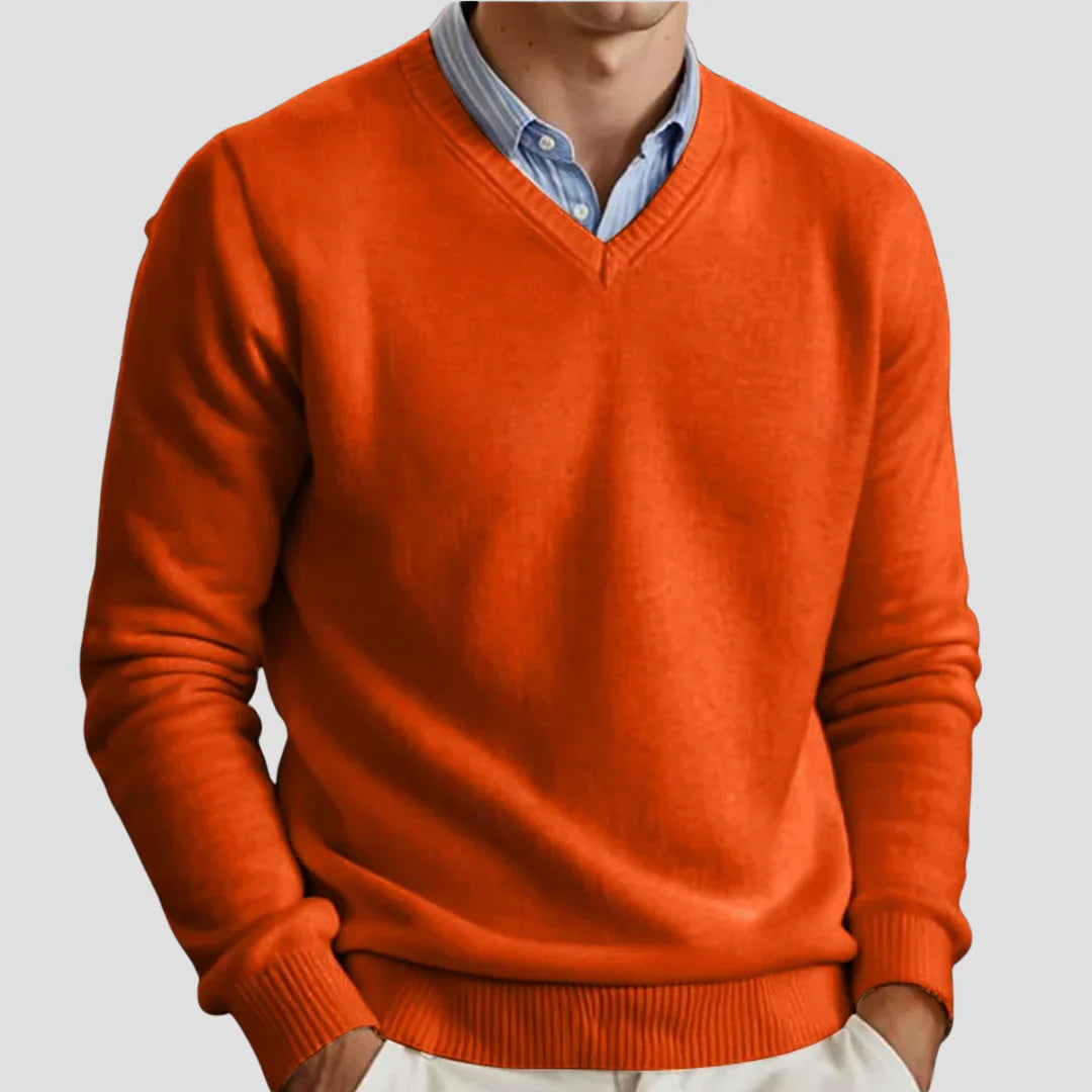 Men Classic V-Neck Knitted Sweater