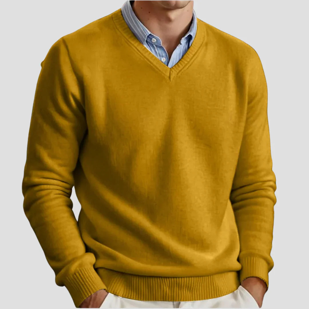 Men Classic V-Neck Knitted Sweater