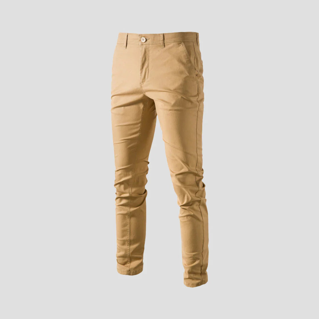 Men Slim-Fit Casual Chino Pants