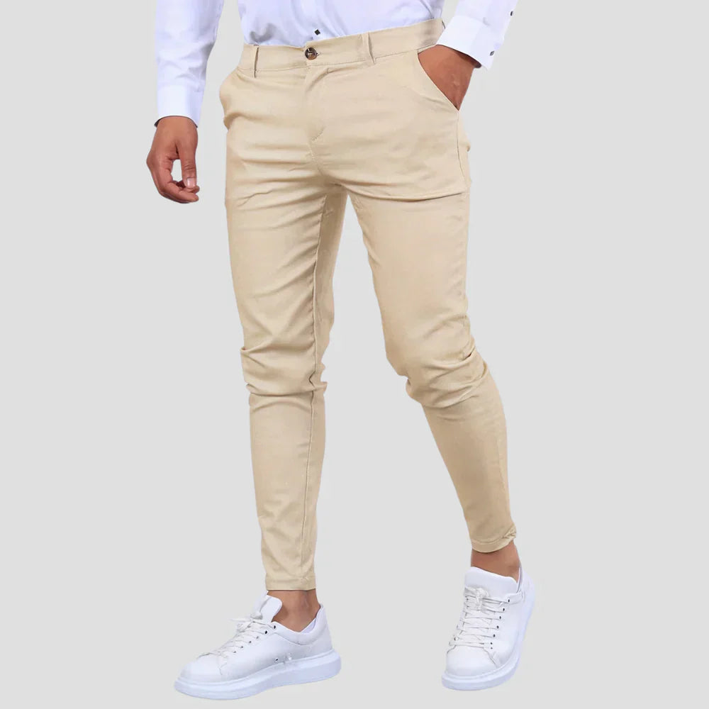 Men Slim-Fit Casual Trousers