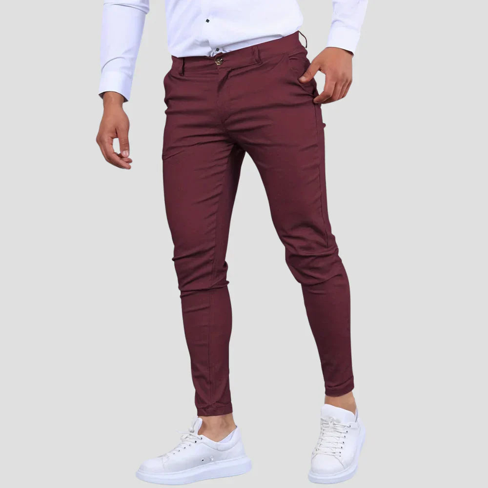 Men Slim-Fit Casual Trousers