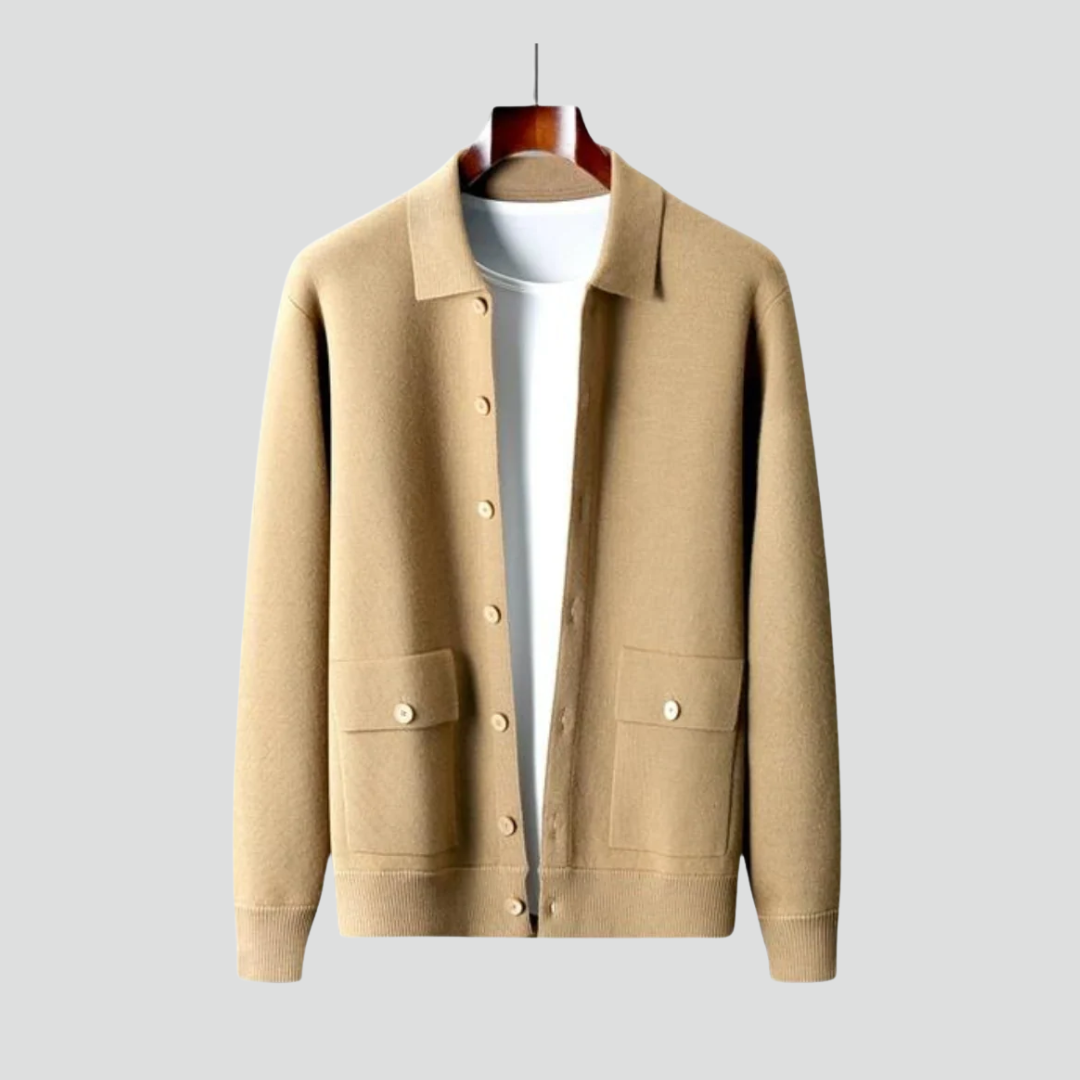 Men’s Button-Up Knit Cardigan – Classic Design & Everyday Layer
