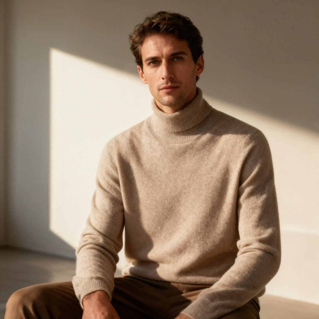 Men’s Elegant Turtleneck Sweater – Refined Silhouette & Minimal Design