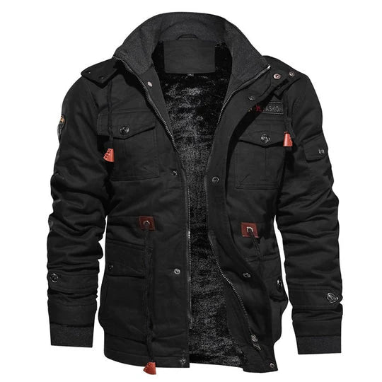 Men’s Fleece-Lined Utility Cargo Jacket