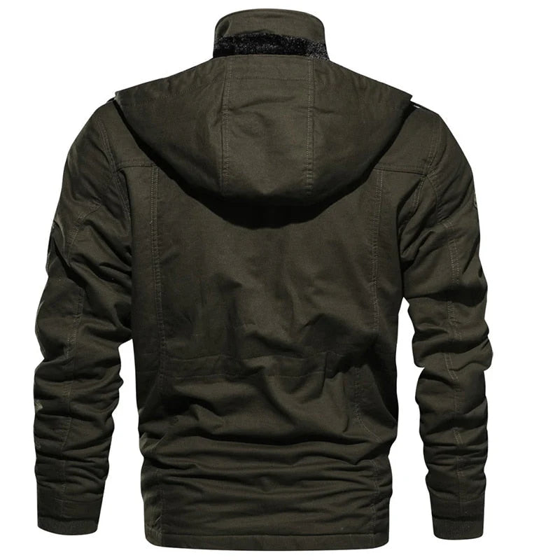 Men’s Fleece-Lined Utility Cargo Jacket