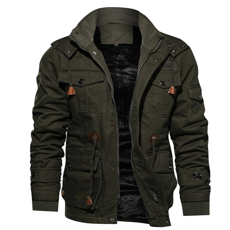 Men’s Fleece-Lined Utility Cargo Jacket