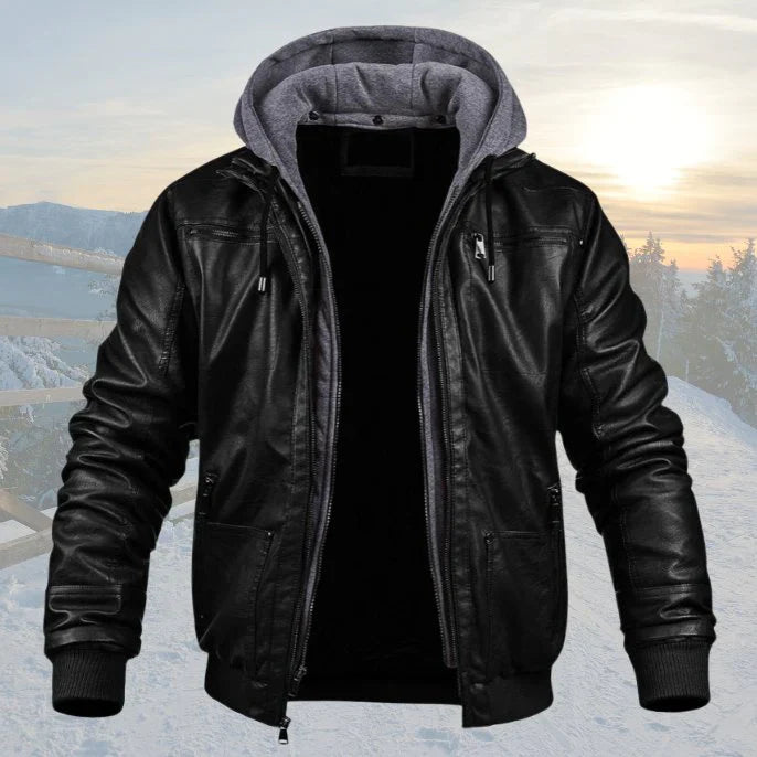 Men’s Hooded Moto Jacket