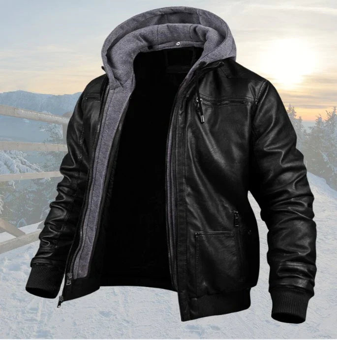 Men’s Hooded Moto Jacket