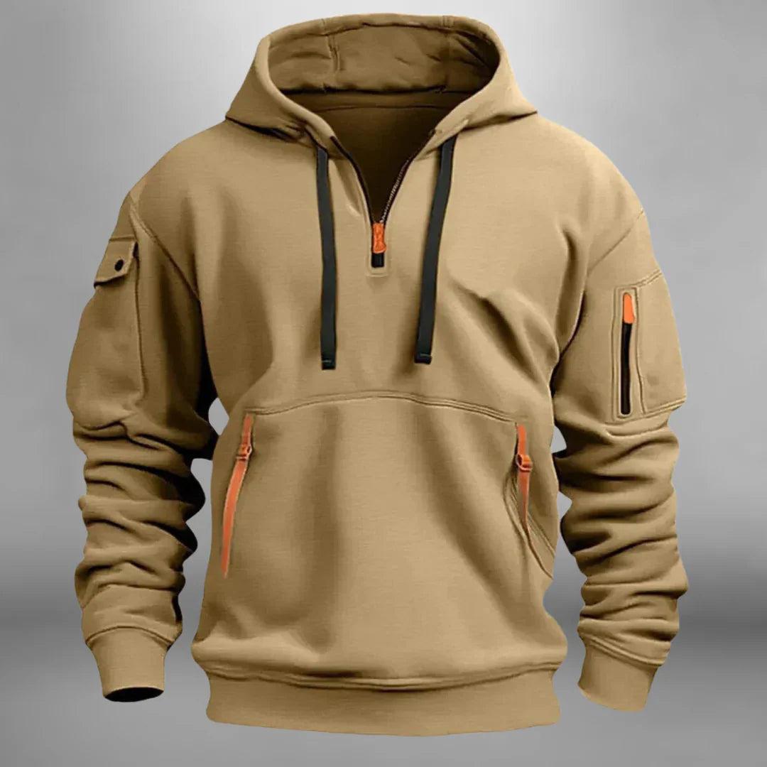 Men’s Tactical Half-Zip Hooded Sweatshirt
