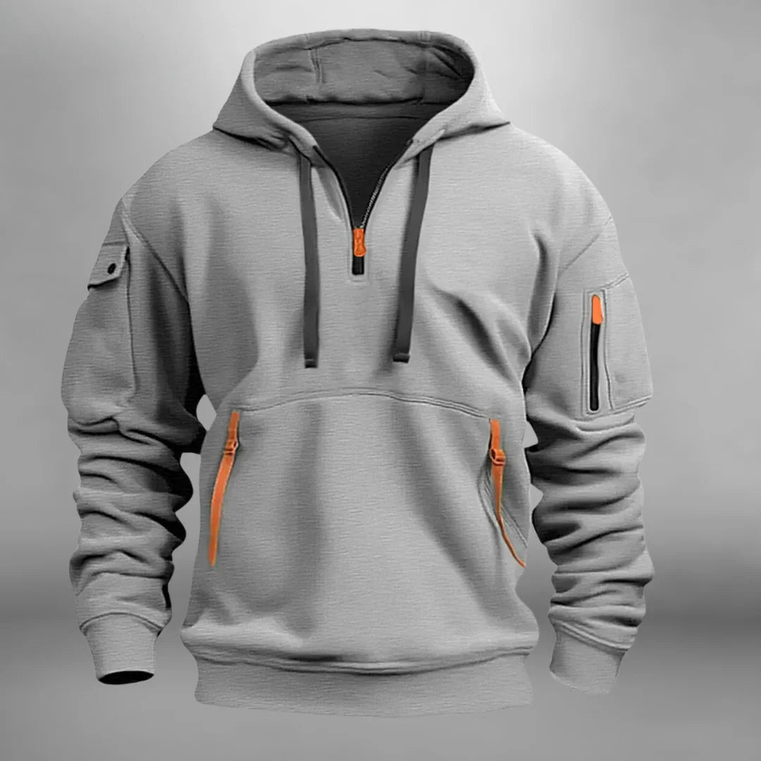 Men’s Tactical Half-Zip Hooded Sweatshirt