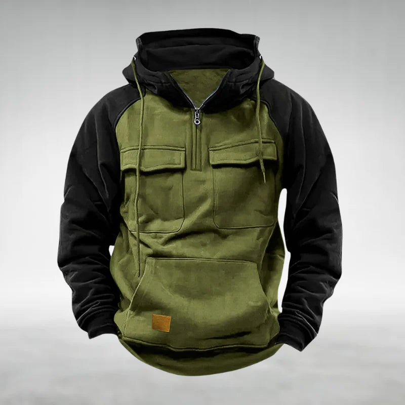 Men’s Two-Tone Tactical Hooded Sweatshirt