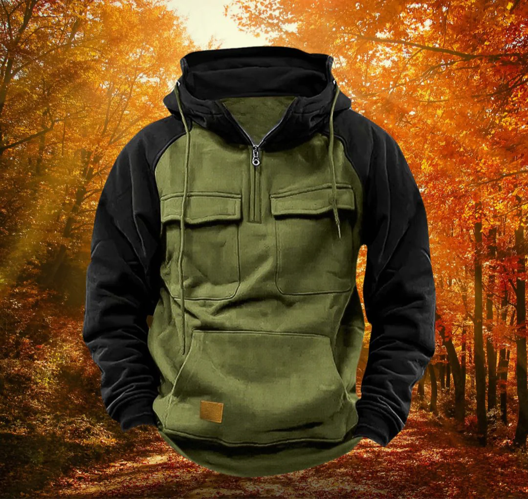 Men’s Two-Tone Tactical Hooded Sweatshirt