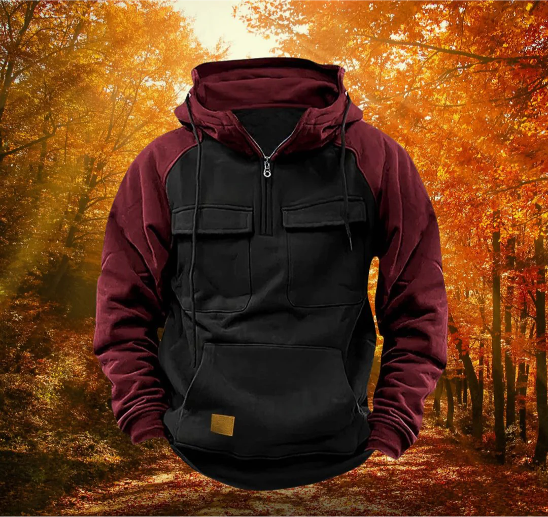 Men’s Two-Tone Tactical Hooded Sweatshirt
