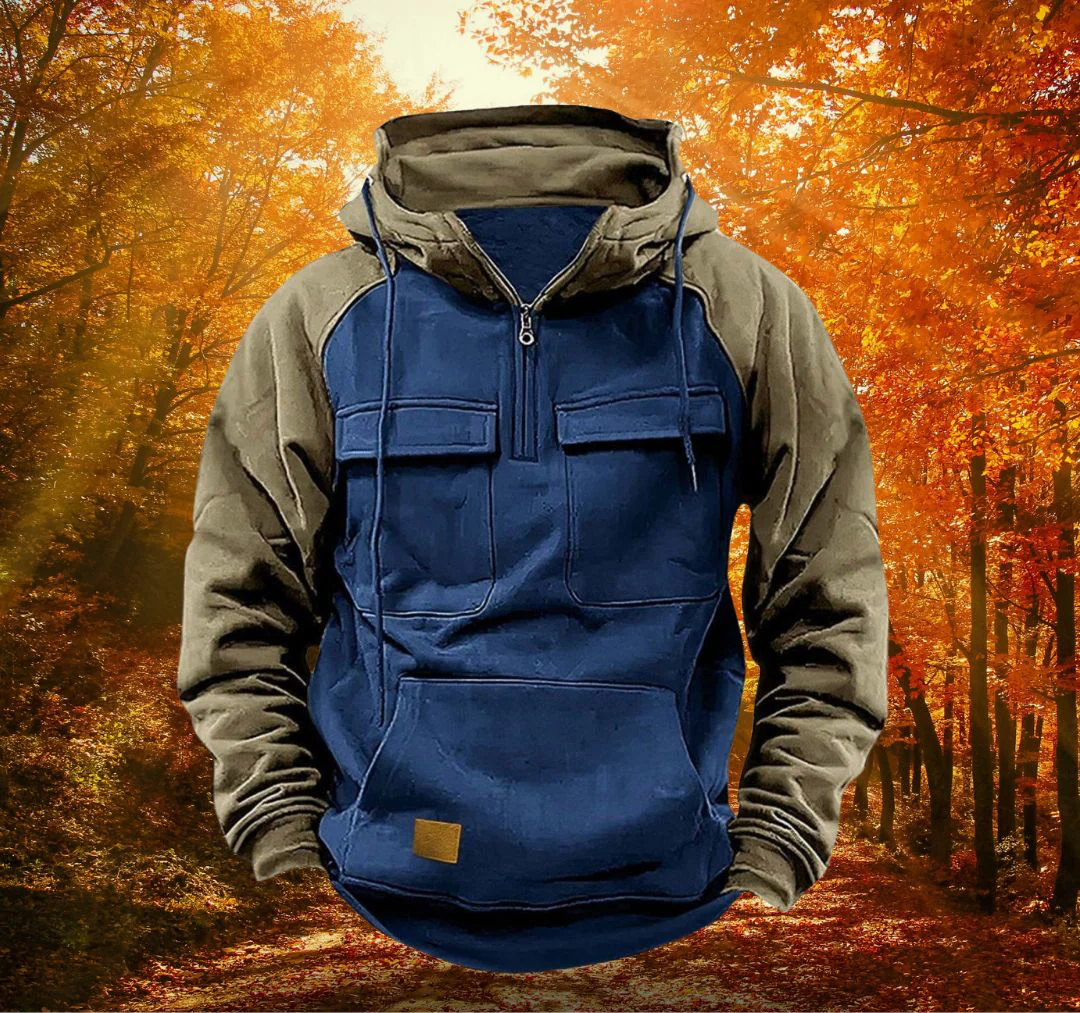 Men’s Two-Tone Tactical Hooded Sweatshirt