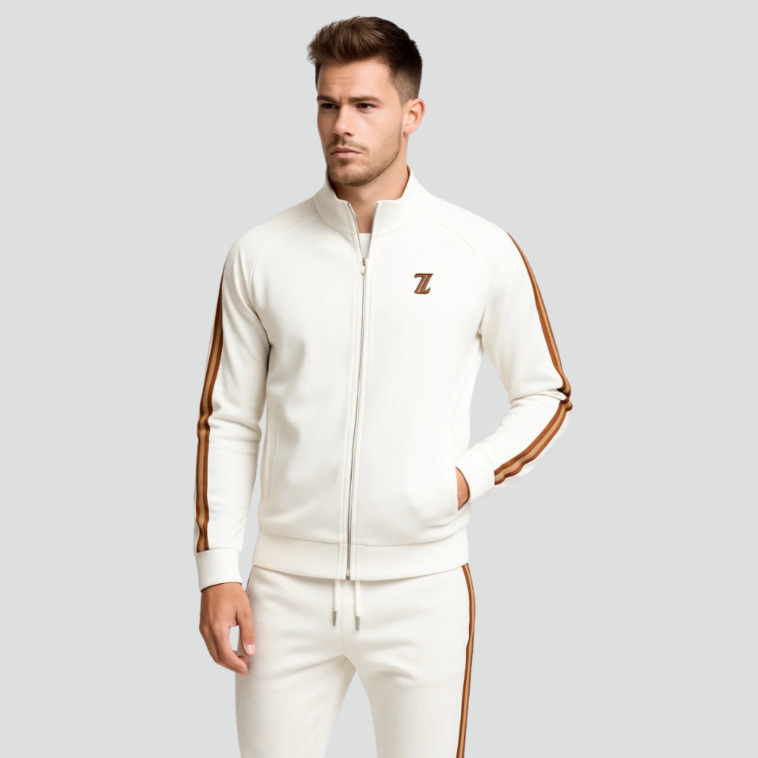 Men’s Two-Tone Zip Track Set