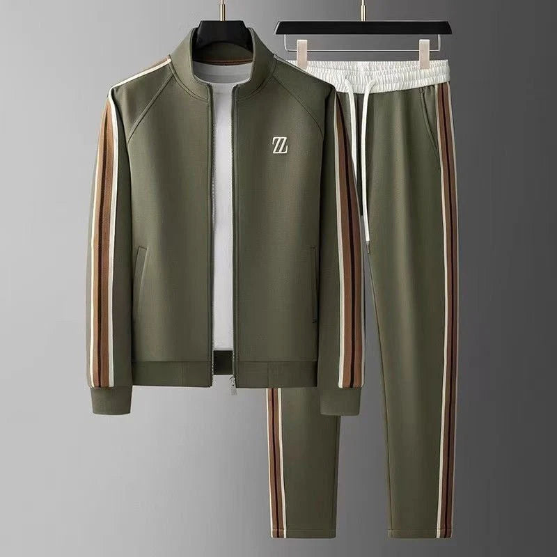 Men’s Two-Tone Zip Track Set