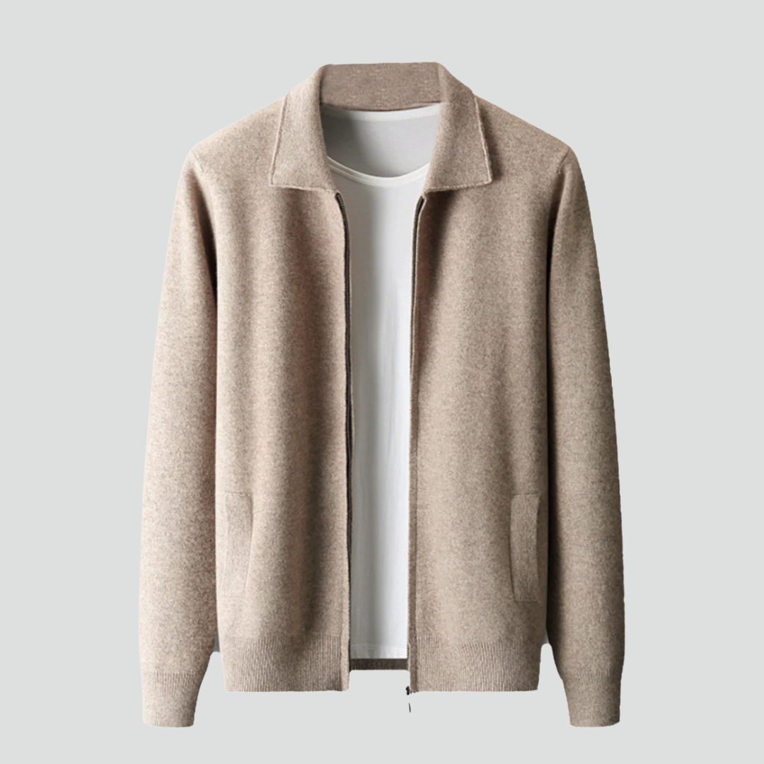 Men’s Zip-Up Cardigan – Minimalist Design & Everyday Layer