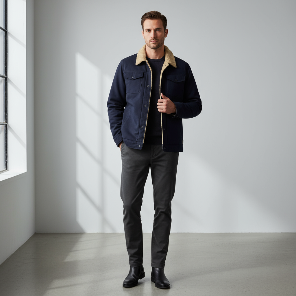 Men’s Classic Fleece Jacket – Timeless Warmth & Effortless Design