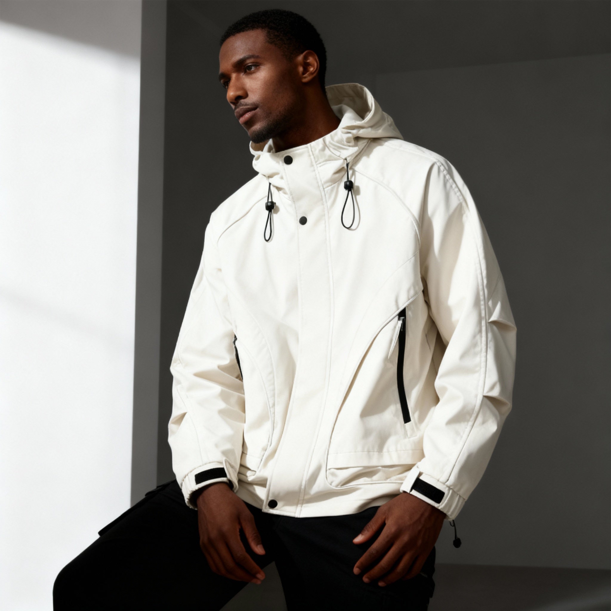 Men’s Jacket with Hood – Modern Design & Practical Functionality