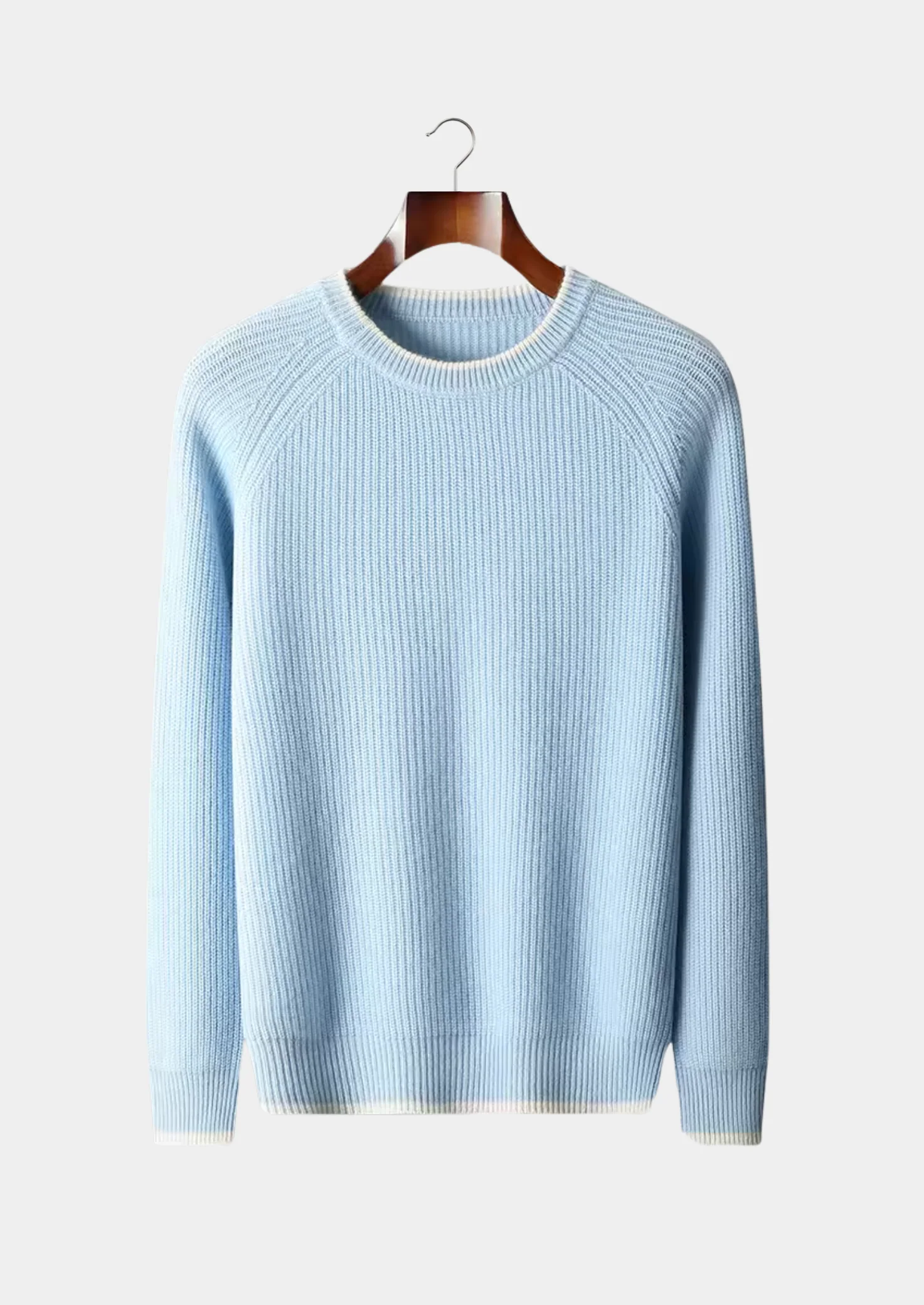 Men’s Crewneck Sweater – Classic Ribbed Design & Timeless Appeal