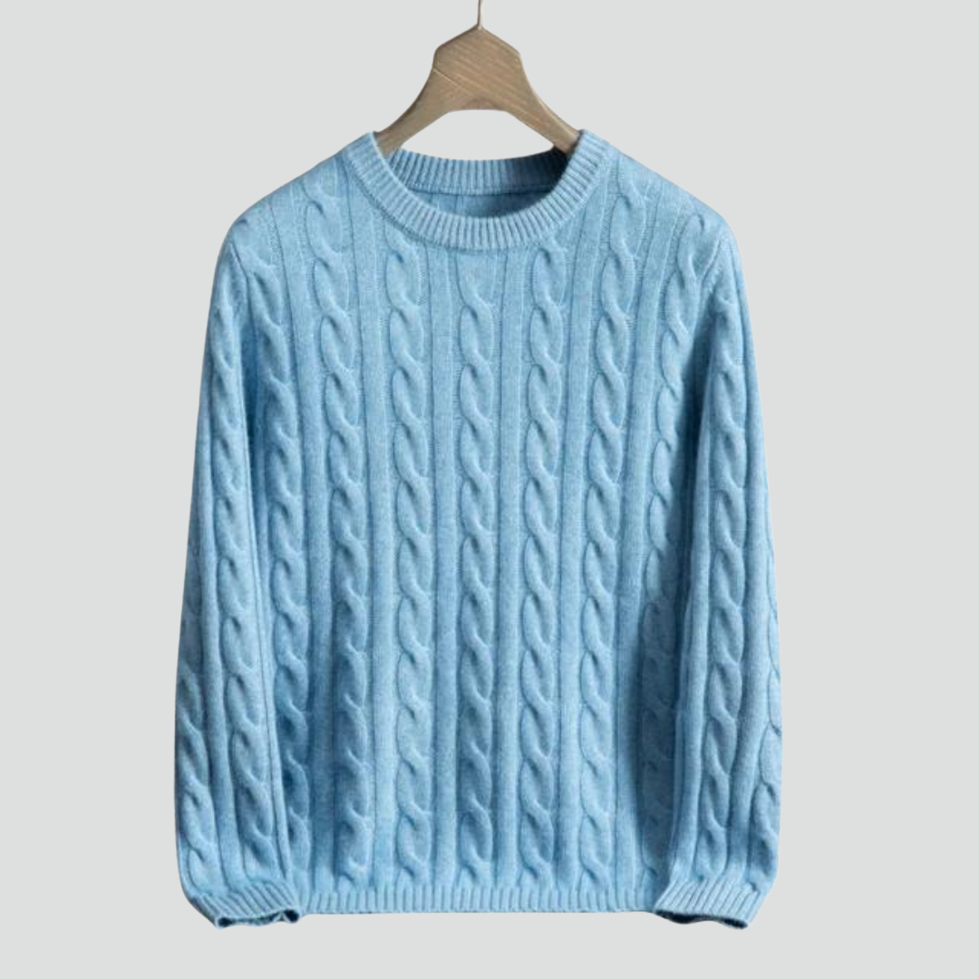 Men’s Trendy Sweater – Cable Knit Texture & Warm Everyday Layer