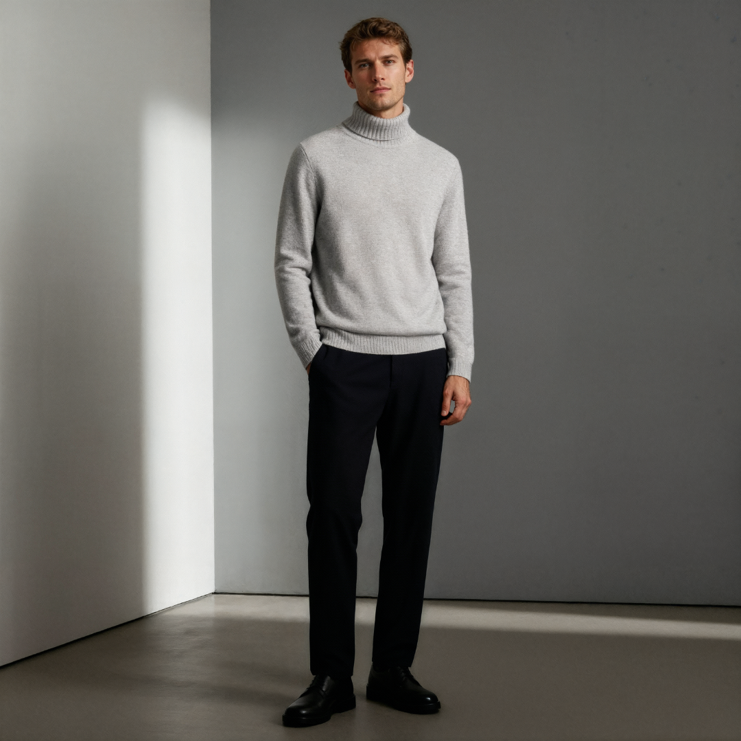 Men’s Turtleneck Sweater – Refined Knit Design & Warm Winter Essential