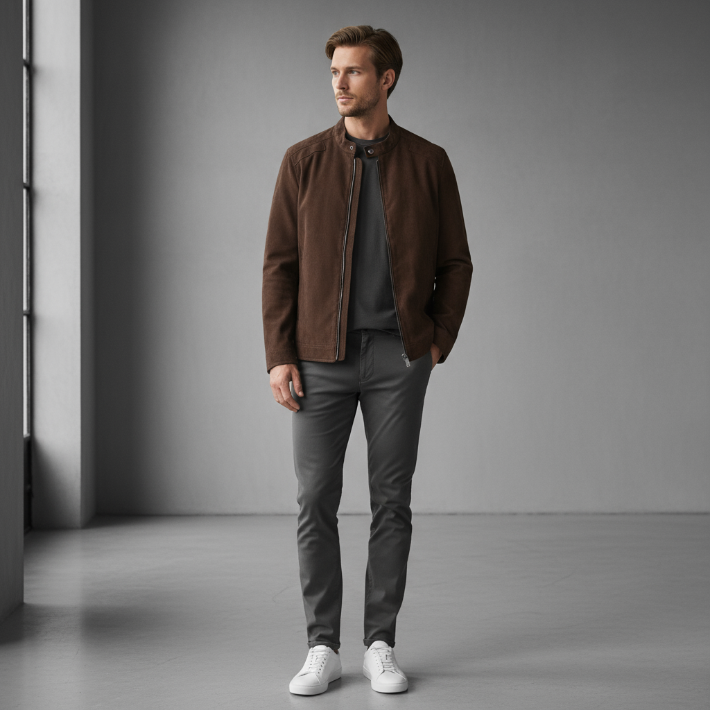 Men’s Vintage Jacket – Classic Zip-Up Style & Modern Edge