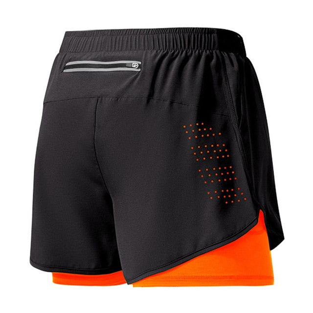 Modern Style Men's Running Shorts - Orange