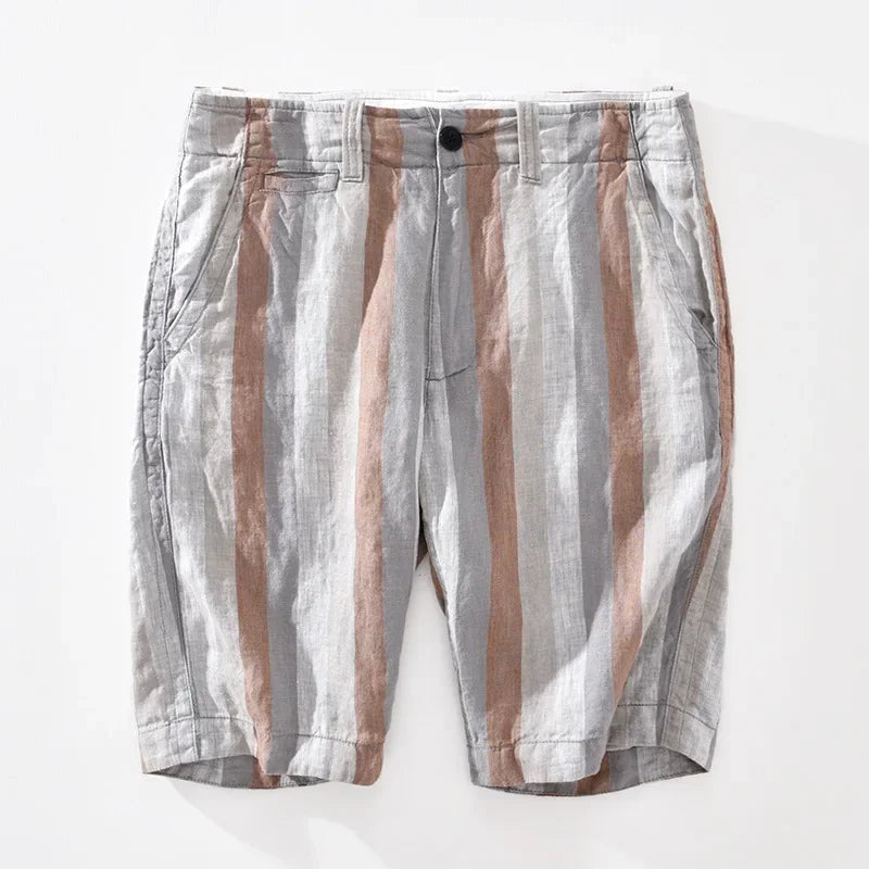 Vintage Men's Linen Shorts - Orange