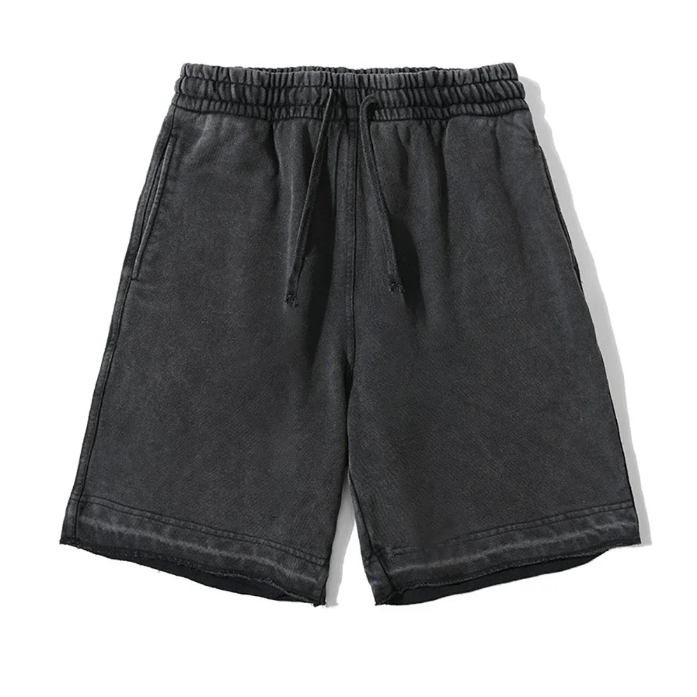 Men’s Vintage-Washed Shorts - Black