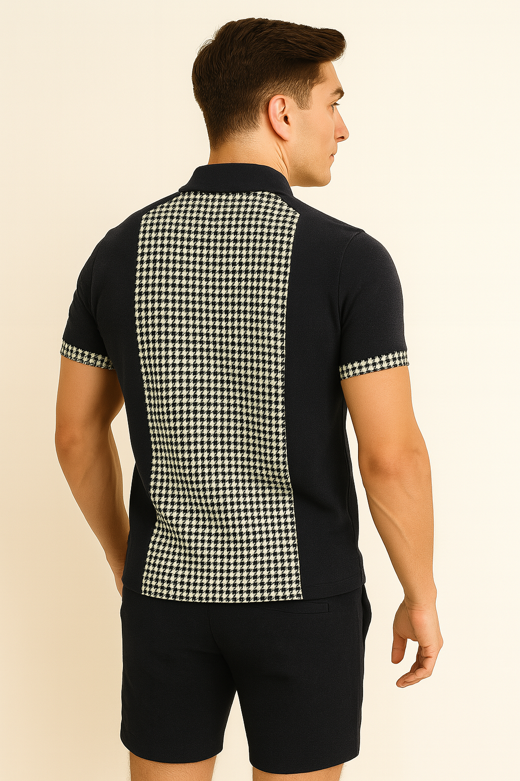 Stylish Men's Set for Summer Blue-striped