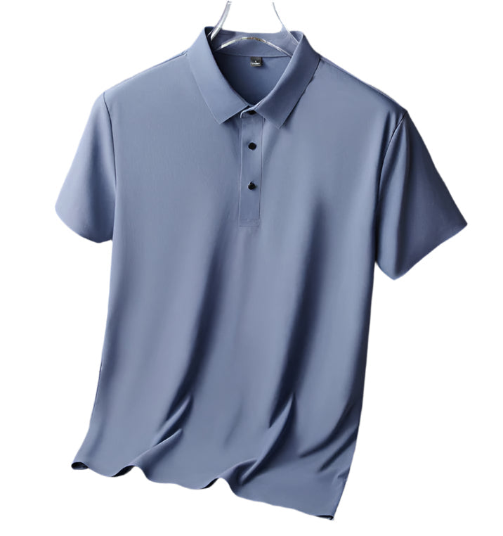 Elegant Casual Men’s Polo - Light Blue
