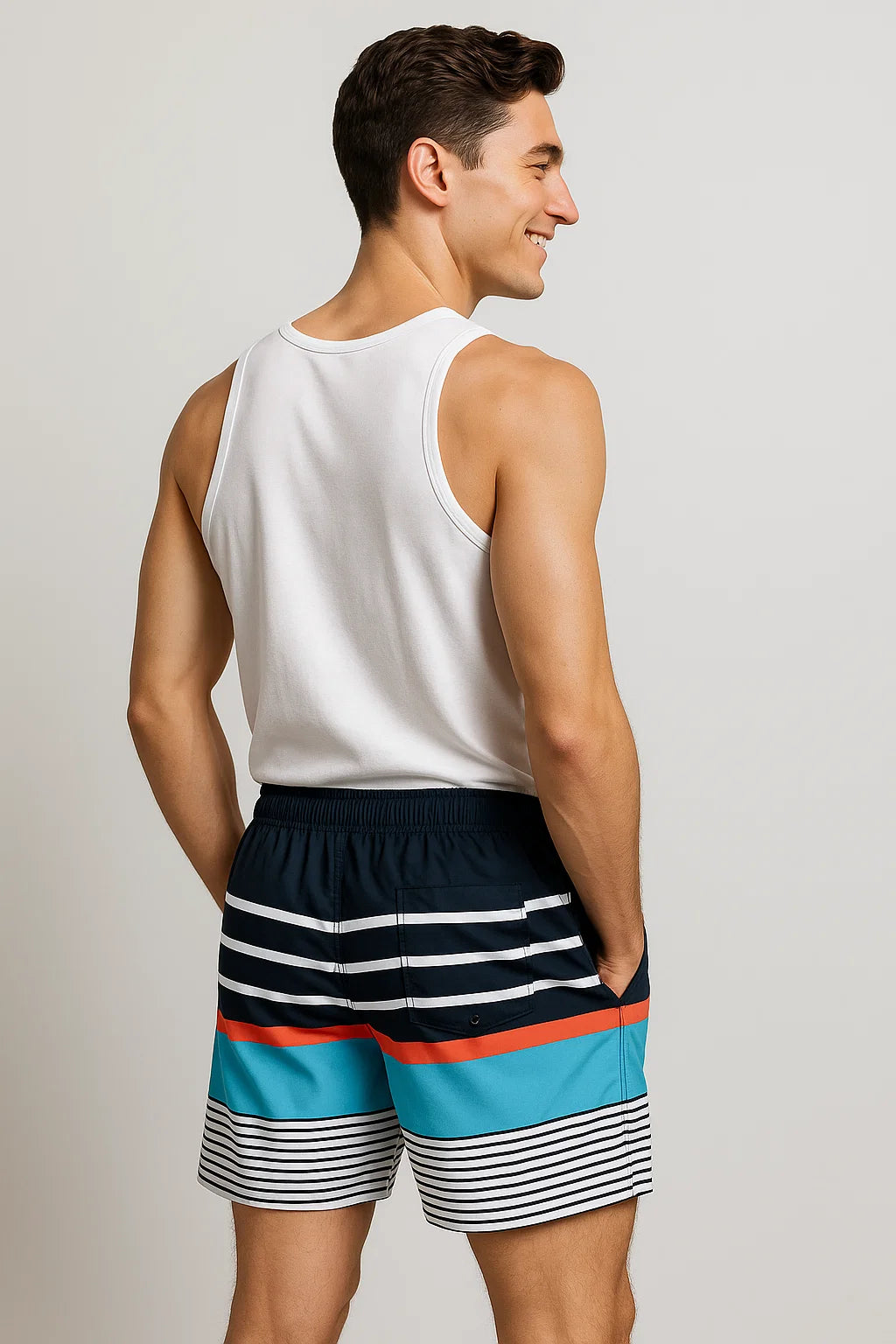Classic Summer Men's Beach Shorts - Ocean Blue