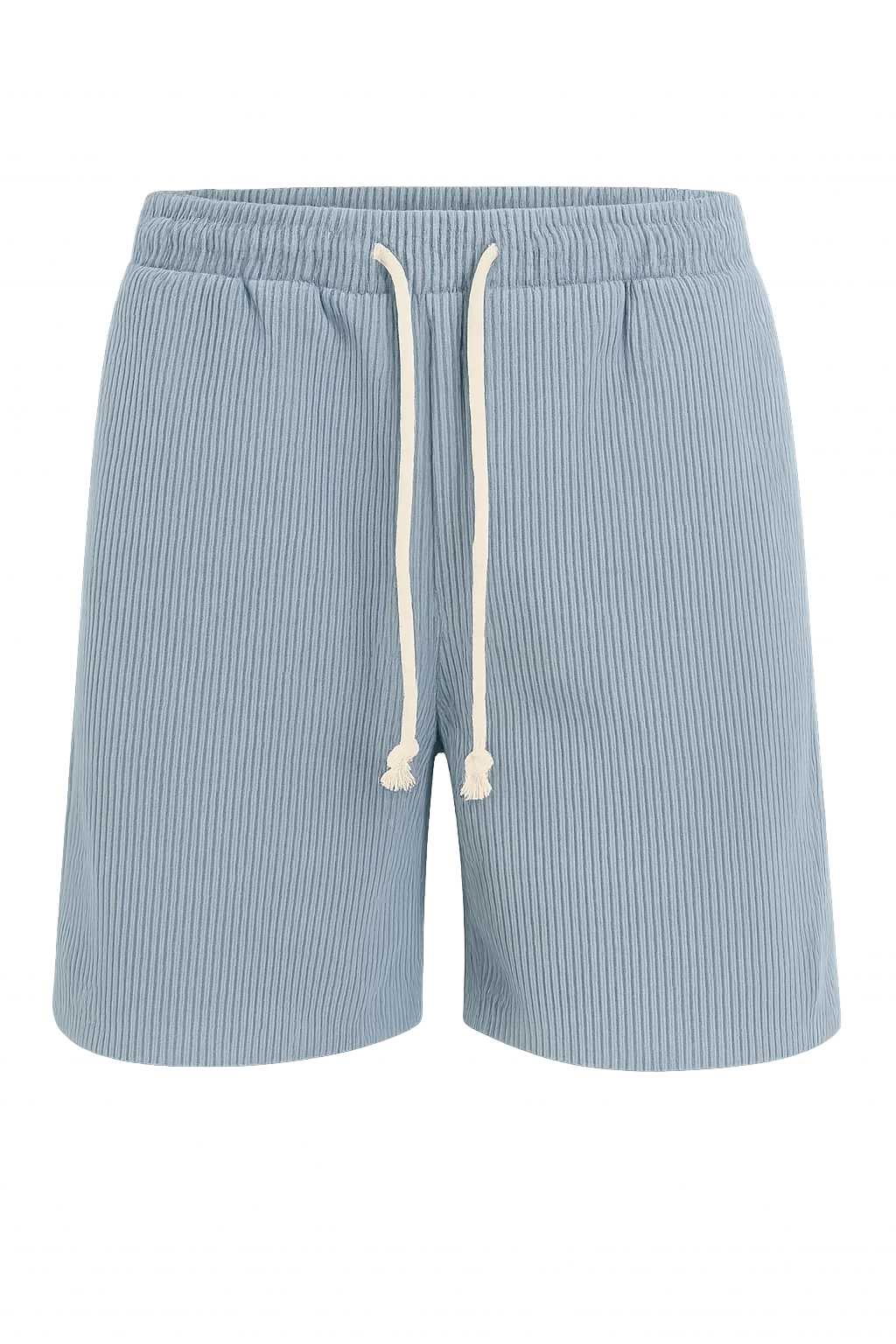 Trendy Men's Corduroy Summer Shorts - Blue