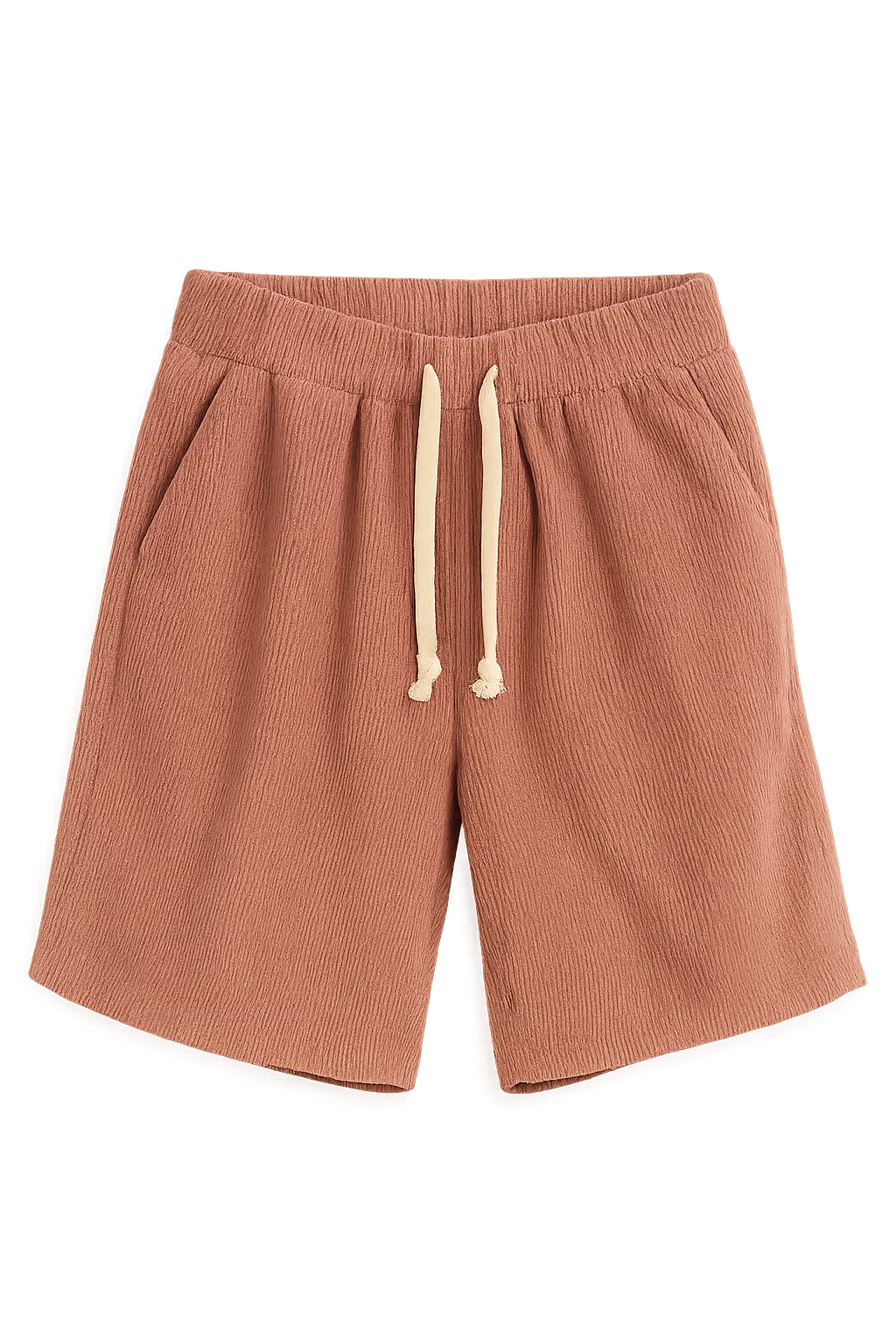 Trendy Men's Corduroy Summer Shorts - Pink