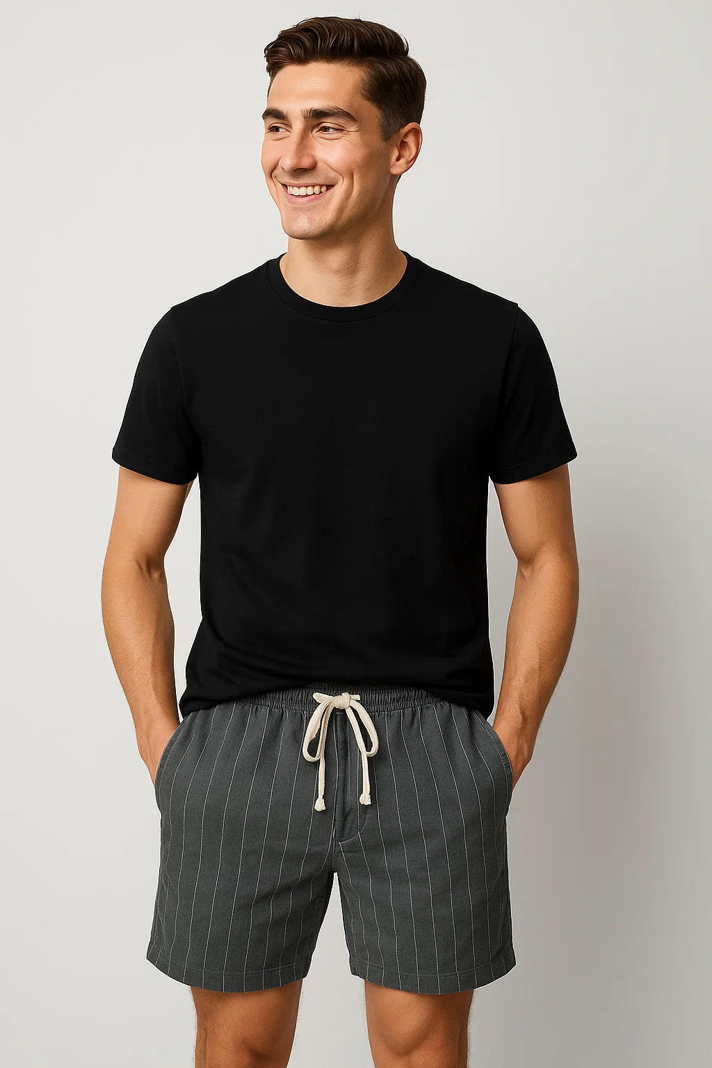 Vintage Style Men's Summer Shorts - Gray