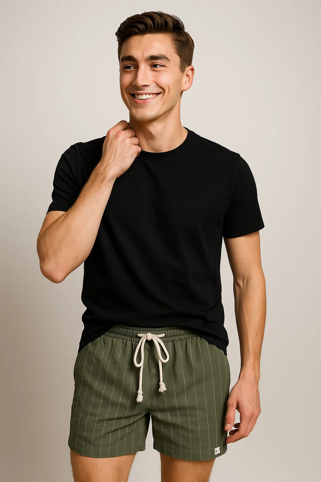 Vintage Style Men's Summer Shorts - Green