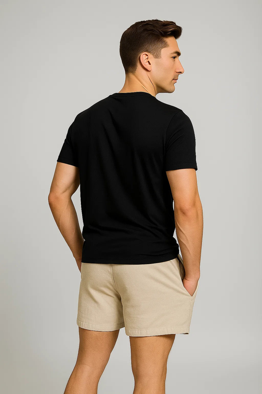 Vintage Style Men's Summer Shorts - Beige