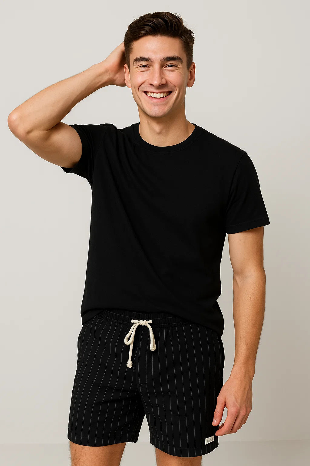 Vintage Style Men's Summer Shorts - Black