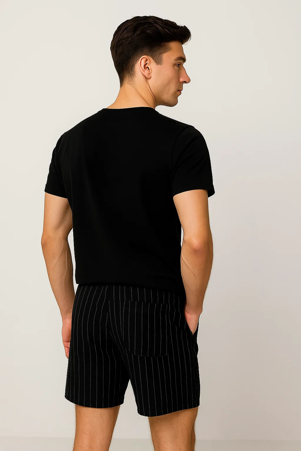 Vintage Style Men's Summer Shorts - Black