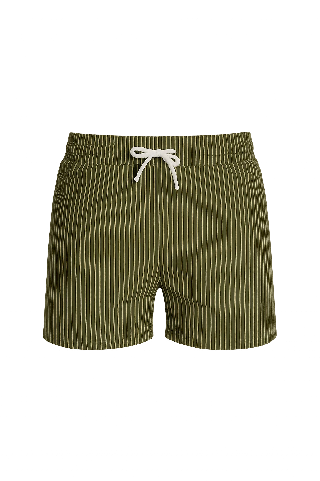 Men's Striped Casual Shorts - Green