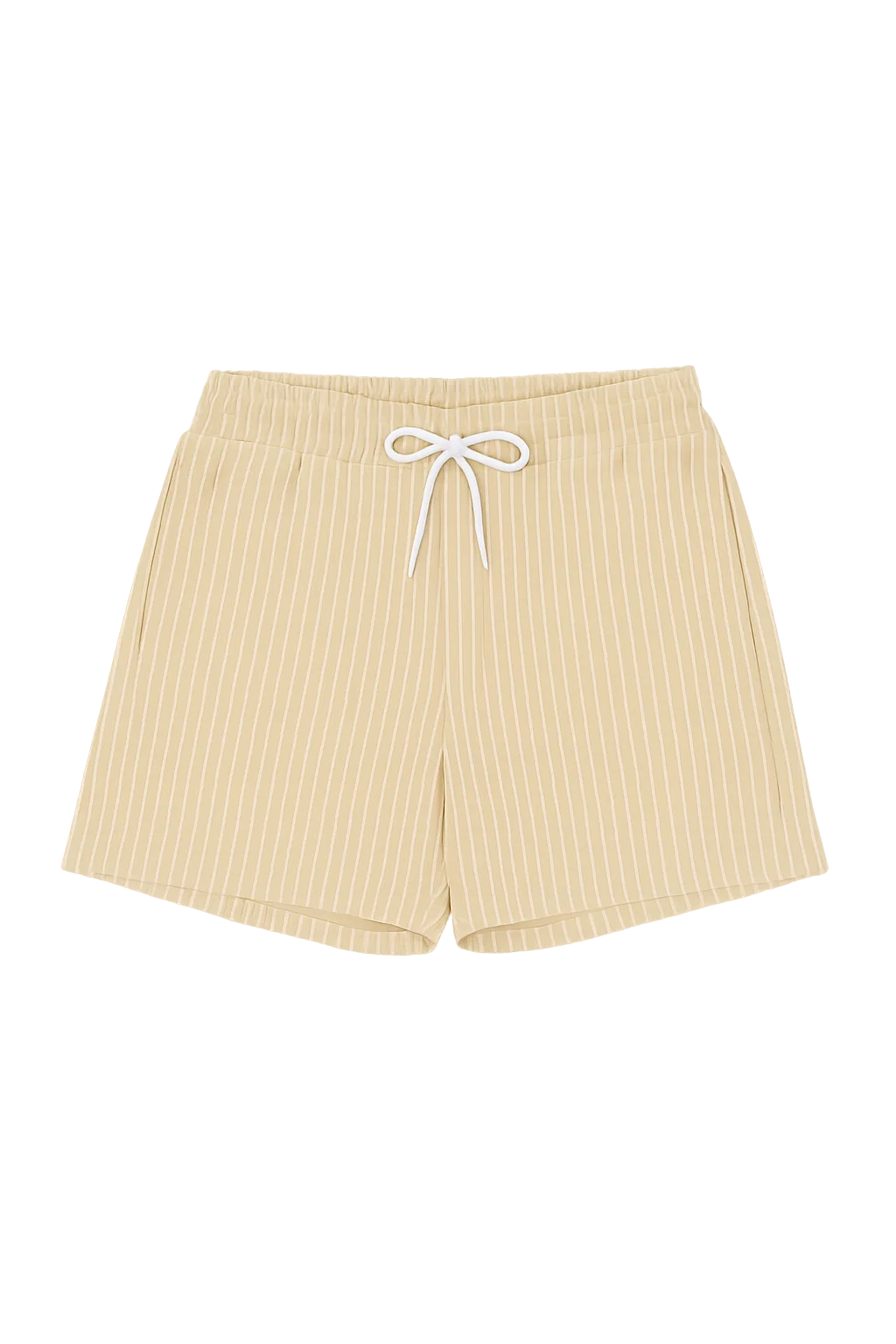 Men's Striped Casual Shorts Beige