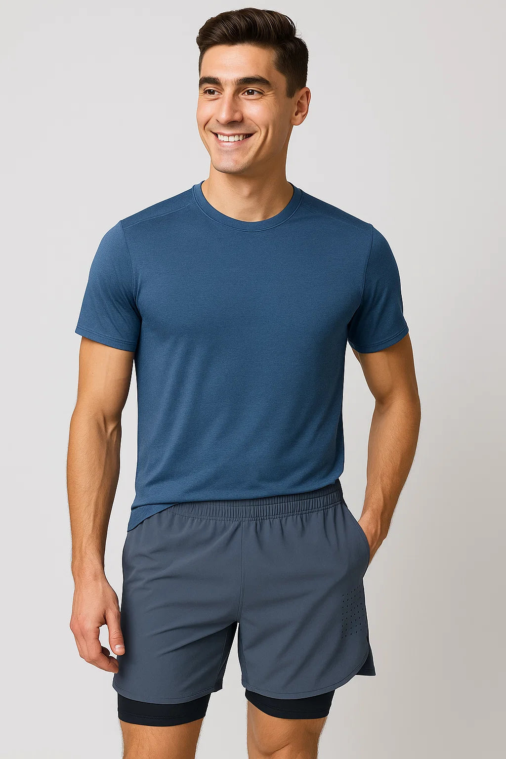 Modern Style Men's Running Shorts - Gray